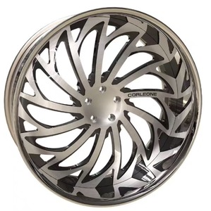 Jantes forgées en alliage chromé Homies Custom Corleone à <span class=keywords><strong>5</strong></span> branches, nouvelles, <span class=keywords><strong>23</strong></span>/24/26/28/30 pouces, 25 mm, <span class=keywords><strong>5</strong></span>, 6 ou 8 trous - Product Image 3