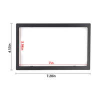 Cadre de tableau de bord audio 2 Din 7 pouces pour lecteur multimédia de voiture, pour autoradio MP5 DVD stéréo, kit de montage de tableau de bord