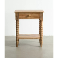 Table d'appoint simple de style ferme Table d'appoint décorative carrée en bois massif pour salon