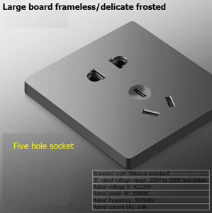 86 loại màu xám chuyển đổi ổ cắm Bảng điều khiển giấu cài đặt, duy nhất năm lỗ USB ổ cắm 16A điều hòa không khí tường chuyển đổi ổ cắm - Product Image 2