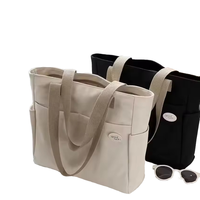 Sac fourre-tout en toile pour femmes, sacs à bandoulière de voyage pour étudiantes, sac de trajet pour filles avec fil à coudre, cadeau idéal