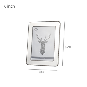 Cahaya Mewah Perak Cermin <span class=keywords><strong>Stainless</strong></span> <span class=keywords><strong>Steel</strong></span> Bingkai Foto Hotel/Ruang Tamu Desktop Kreatif Rumah Tangga Logam Bingkai Foto - Product Image 5