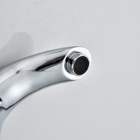 Robinet de lavabo à capteur électronique en laiton chromé, monocommande, design moderne, contrôle automatique du temps, céramique, pour salle de sport
