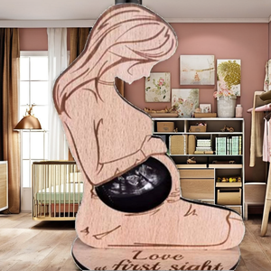 <span class=keywords><strong>Cadre</strong></span> <span class=keywords><strong>photo</strong></span> vertical <span class=keywords><strong>personnalisé</strong></span> en bois artisanal créatif pour la commémoration de la <span class=keywords><strong>naissance</strong></span> du bébé avec <span class=keywords><strong>photo</strong></span> d'échographie - Product Image 2