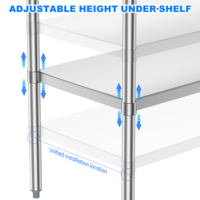 Table d'assemblage de table en acier inoxydable pour cuisine commerciale Catering Hotel