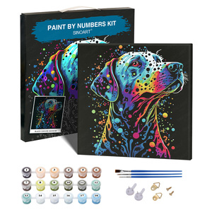 SINOART Kit Pittura a <span class=keywords><strong>Numeri</strong></span> per Principianti Adulti, Stampa <span class=keywords><strong>su</strong></span> <span class=keywords><strong>Tela</strong></span> 30x30cm, Set <span class=keywords><strong>con</strong></span> <span class=keywords><strong>Tela</strong></span> Stirata, Colori Acrilici e Pennelli - Product Image 1