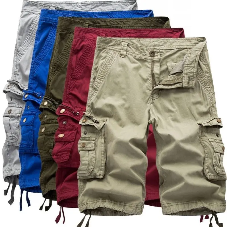Custom Hot Sale Men Cargo Shorts Summer Sport Casual Short Pants Multi Pocket New Jeans Style