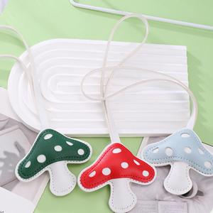 Wholesale Pu Leather Shaped Pendant Fashion Bag Creative Hanging Rope Cute <b>Mushroom</b> Handbag <b>Decoration</b> - Product Image 3