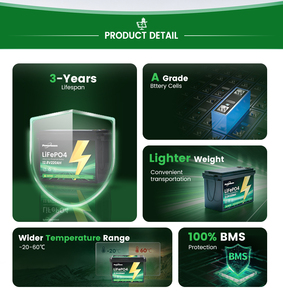 แบตเตอรี่ลิเธียมไอออนพลังงานแสงอาทิตย์ Powerboom 12v 200ah 12 โวลต์  12.8v 220ah 2.5kwh ระบบจัดการแบตเตอรี่ (BMS)  แบบ Deep Cycle - Product Image 4