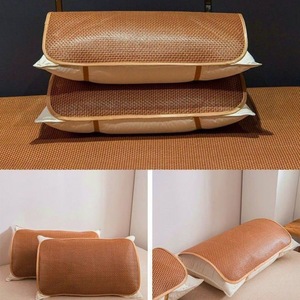 Taie d'oreiller en fibre de bambou, tapis rafraîchissant rectangulaire pour usage domestique, couleur unie blanche, matériau en soie glacée, qualité supérieure - Product Image 2