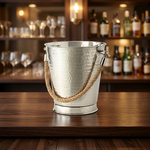 MIINOX WARES High Quality Premium Designed Sustainable Ice Bucket Jute Rope Handle Steel 3.<b>5L</b> Capacity OEM Available Customized - Product Image 5