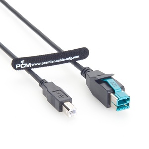 12V USB-auf-USB-Typ-B-Druckerkabel für POS-System-Belegdrucker, USB 2.0 Datenübertragung und sichere 5V-Stromversorgung - Product Image 2