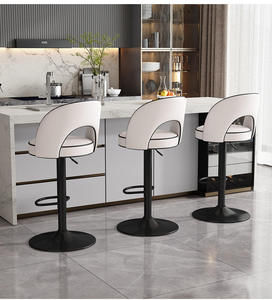 K Counter Height Back <b>Bar</b> <b>Stool</b> High Chair With Footrest - Product Image 2
