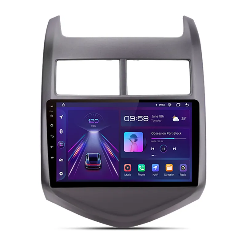 GPS navigasyon için Chevrolet Aveo 2 Sonic T300 2011-2015 araba radyo Android otomatik ana ünite ses Stereo