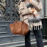 Sac fourre-tout en cuir PU pour femme, grande capacité, sac à main, sac à bandoulière tendance, rétro, décontracté, pour le travail, le bureau, le shopping, OEM ODM