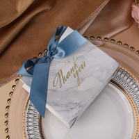 Vente en gros Sac cadeau de remerciement pliable Petite boîte en papier design à la mode Boîtes de faveur de mariage personnalisées, luxueuses et imprimées