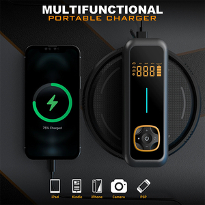 Tragbarer ABS-Reifenfüller mit Intelligenter Digitalanzeige 12V für Autos, Fahrräder & Elektrofahrzeuge mit Notlicht & USB-Ladefunktion - Product Image 2