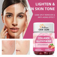 Gummies éclaircissantes pour la peau au glutathion et au collagène (60 unités) : Soutien OEM/ODM, modulent la réponse immunitaire, anti-photoâgning