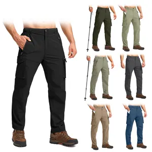 Homens personalizados Quick Dry Waterproof calças de trabalho de carga ao ar livre Caminhadas calças atléticas com 5 bolsos para a pesca de viagem