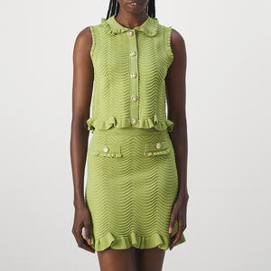 คอ<span class=keywords><strong>ล</strong></span>เลคชั่นสตรีทแวร์ฤดูร้อน2026กระโปรงถักมิ<span class=keywords><strong>น</strong></span>ิระบายแข<span class=keywords><strong>น</strong></span>กุดมีระบายชุด2ชิ้นกระดุมบูติก - Product Image 2