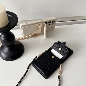 Funda de teléfono Crossbody Metal Lock Cardbag completa con Samsung <span class=keywords><strong>Galaxy</strong></span> S25 S24 S23 S22 S20 S21 A73 A72 A71 A56 A26 funda protectora - Product Image 3