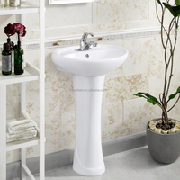 CUPC éviers sur pied vasque monté au sol bassin en céramique traditionnel blanc hôtel maison salle de bain égouttoir écologique facile à nettoyer
