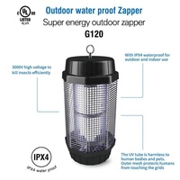 Piège anti-moustiques électrique solide et écologique ODM CE ROHS G120 IPX4 étanche avec éclairage pour usage extérieur et contrôle des nuisibles