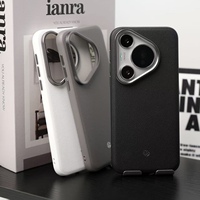 Étui en cuir KAOU pour P70 Pro/P80 Pro - Cadre d'appareil photo en métal, boutons métalliques, protection antichoc, transparent