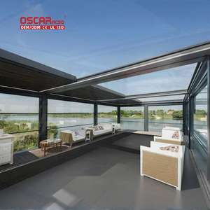 Pergola pliable imperméable avec revêtement en poudre, pour <span class=keywords><strong>jardin</strong></span>, patio, balcon, <span class=keywords><strong>abri</strong></span> extérieur <span class=keywords><strong>de</strong></span> luxe personnalisé, pergola rétractable - Product Image 1