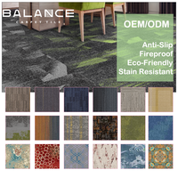 Balance Neues Design Büro-Teppichfliesen Abnehmbare Dicke Kommerzielle Quadratische Nylon 50x50cm Schlingenflor-Teppichfliesen