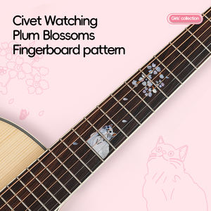 OEM Bullfighter DS-LiMao プロフェッショナルアコースティックギター、マホガニーボディ、メイプルバック/サイド、ライトイエローカラー - Product Image 4