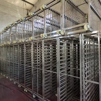 Four rotatif utiliser plusieurs couches en acier inoxydable boulangerie industrielle séchage congélation plateau de nourriture chariot support