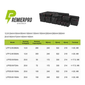 PREMIERPRO LFP250329 Free Shipping Stock 12V 280AH 300AH Boat <b>Yacht</b> Marine Truck Waterproof Battery - Product Image 3
