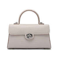 Sac à main en cuir de crocodile véritable sur mesure, fournisseur d'usine OEM ODM pour la vente en gros, poignée unique, fermeture à ressort toutes saisons