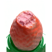 En gros, Popsicle fantaisie en forme de fraise, dessert glacé 3D aux fruits, sorbet, crème glacée croustillante au chocolat, saveur exotique