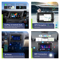 Autoradio Android Podofo 4+64G 7'' avec CarPlay/Android Auto sans fil pour VW/PASSAT/Seat/SKODA/POLO/FABIA/GOLF 5/6 GPS OEM