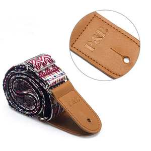 Correas de Guitarra Eléctrica de Algodón con Estampado al por Mayor, Correa de Guitarra Acústica Ajustable, Correas de Bajo - Product Image 3