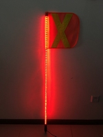 Antenne de fouet à lumière LED rouge directe, avec base de dégagement rapide et drapeau réfléchissant rouge