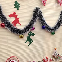 Künstliche PVC-anging grüne Weihnachts girlande für Kamin Home Party Indoor Outdoor Wand benutzer definierte Weihnachts dekoration Girlanden