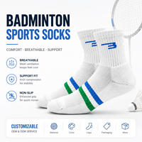 Chaussettes de sport antibactériennes CA, légères, respirantes, en maille, chaussettes de sport à la cheville, logo personnalisé OEM ODM, chaussettes de course, de badminton