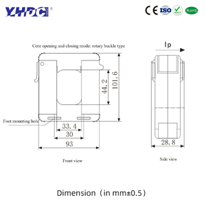 <span class=keywords><strong>Transformateur</strong></span> de courant à noyau divisé YHDC SCT4333QL, précision de 1% |   Sortie AC fixe 0,333 V |   Certifié CE, ROHS, ISO - Product Image 3