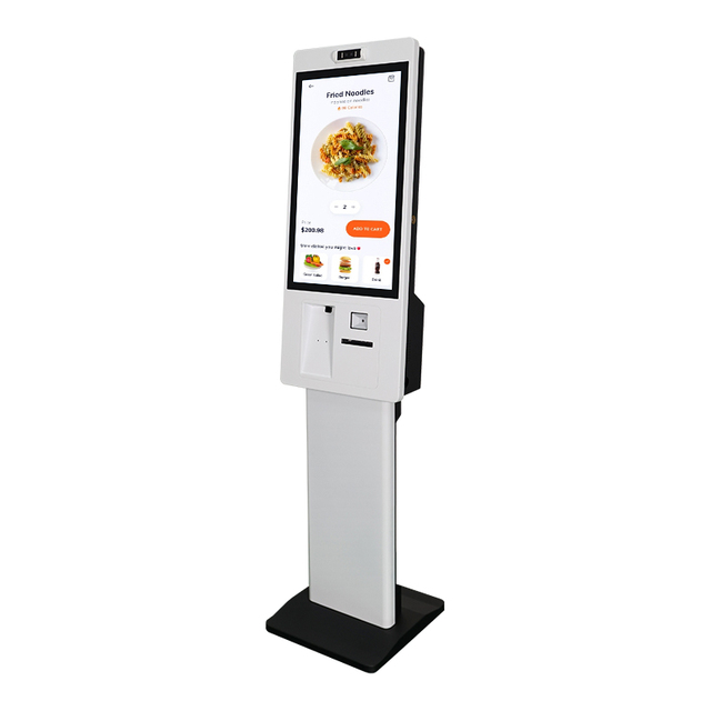 All Metal Floor Standing Top Quality Touch Kiosk 20 21 22 Inch Indoor/Outdoor High Brightness Screen OEM Printer/Scanner/Card