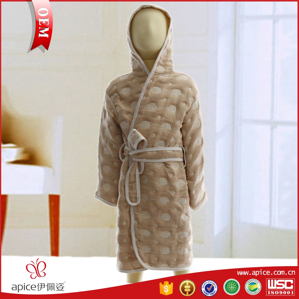 100% органический хлопок Новое поступление для маленьких девочек смокинг Халат
