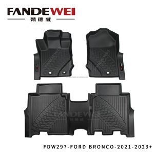 แผ่นรองพื้นรถยนต์ 3 มิติ เป็นมิตรกับสิ่งแวดล้อม ยืดหยุ่นสูง สำหรับ <span class=keywords><strong>FORD</strong></span> BRONCO 5 ที่นั่ง ปี <span class=keywords><strong>2021</strong></span>-2023+ - Product Image 1
