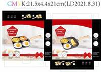 Panci Penggorengan telur goreng tidak lengket, set peralatan masak dasar datar, panci penggorengan dapur, Set panci memasak
