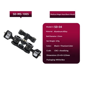 Support de bras magique mini en alliage d'aluminium, double rotule, extension réglable, vis 1/4 pouce pour caméra, moniteur, microphone, diffusion en direct - Product Image 6