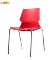 Vente en gros MS02-A chaises de salle à manger modernes sans accoudoirs avec siège extensible en PP et pieds en métal pour salles de conférence