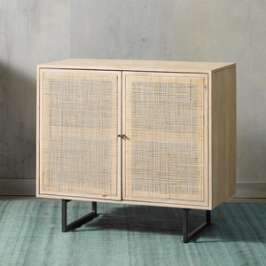 Gỗ hiện đại sideboard Tự Chọn tủ với đồ nội thất mây OEM lưu trữ hutch cho home & nhà bếp Bảng điều chỉnh phong cách phòng khách sử dụng - Product Image 3