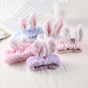 Spa de lana de las mujeres de encaje de pelo lavado de cara de cintas de lana de Coral ducha diadema arco de lavado punto maquillaje del pelo banda - Product Image 2