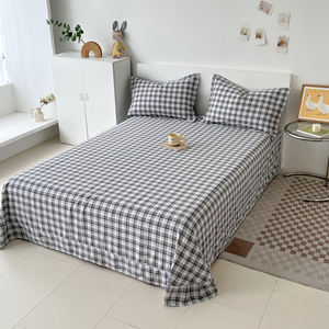 Ensemble <span class=keywords><strong>de</strong></span> drap-<span class=keywords><strong>housse</strong></span> plat en coton à <span class=keywords><strong>carreaux</strong></span> classiques du fabricant Direct ensemble <span class=keywords><strong>de</strong></span> <span class=keywords><strong>housse</strong></span> <span class=keywords><strong>de</strong></span> <span class=keywords><strong>couette</strong></span> à motif quadrillé <span class=keywords><strong>noir</strong></span> <span class=keywords><strong>et</strong></span> <span class=keywords><strong>blanc</strong></span> - Product Image 3